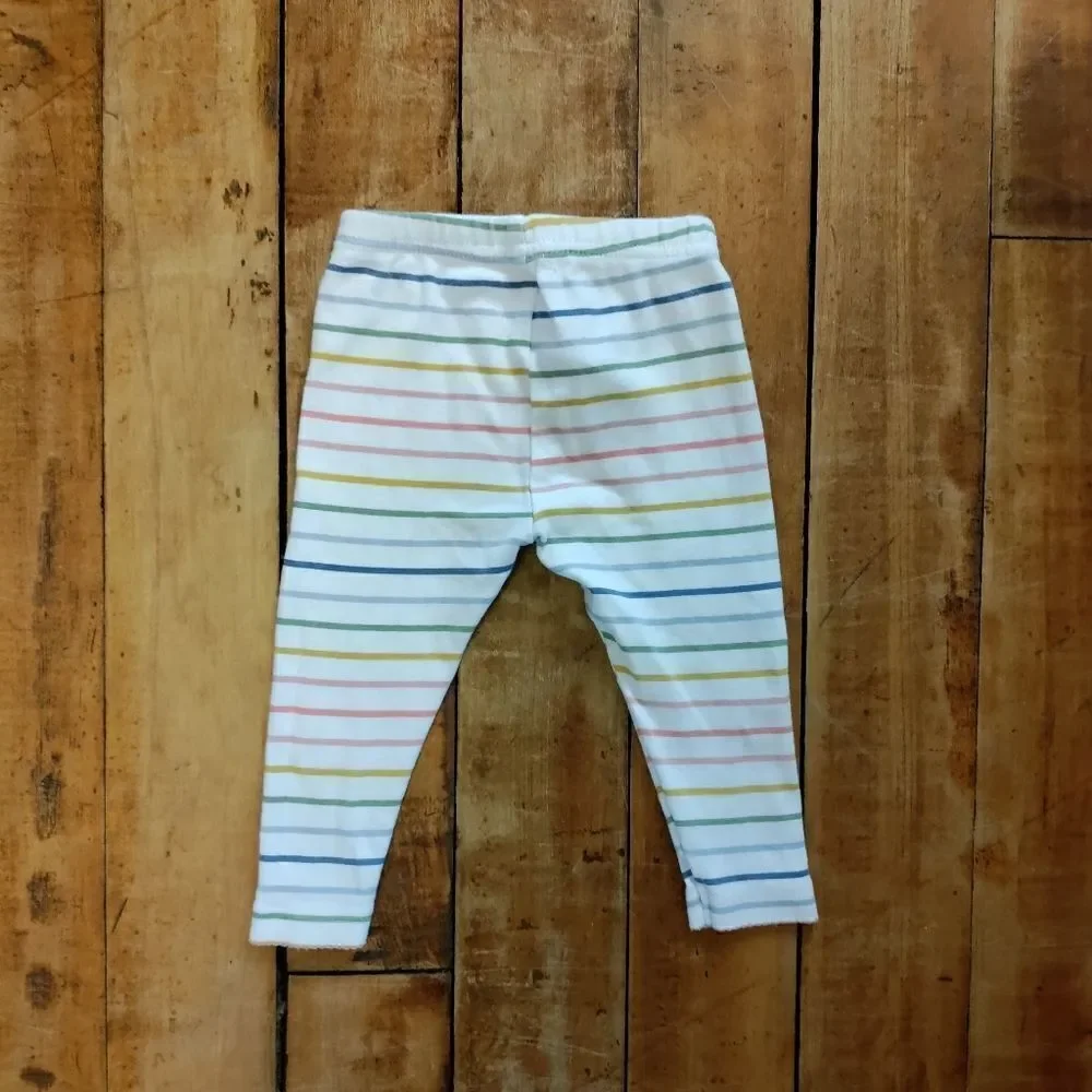 Carters leggings 9 months rainbow striped boho spring summer baby girl cotton
